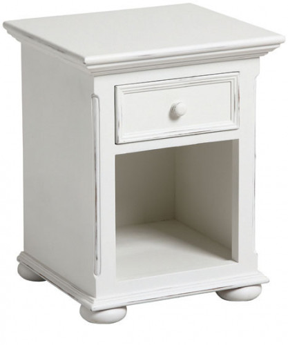 тумба малая прикроватная нордик с состариванием белая в Нижневартовске