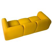 диван alfred прямой трехместный желтый в Нижневартовске