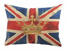 большая подушка с британским флагом crown blue в Нижневартовске