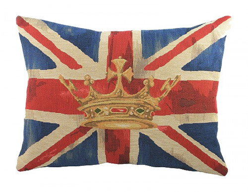 большая подушка с британским флагом crown blue в Нижневартовске