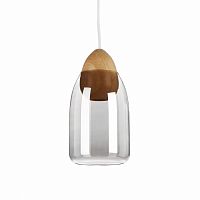 подвесной светильник wooden ball яйцеобразный цоколь дымчатый прозрачный в Нижневартовске