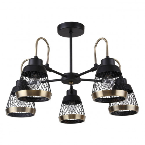 потолочная люстра f-promo entresol 2346-5p черная в Нижневартовске