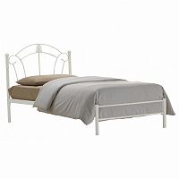 кованая кровать односпальная 90х200 белая paula в Нижневартовске