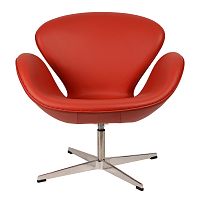 кресло arne jacobsen style swan chair красное в Нижневартовске