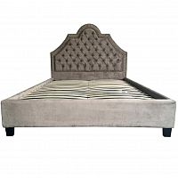 кровать двуспальная 160х200 бежевая из велюра zaka в Нижневартовске