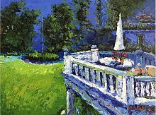 картина маслом балкон в саду в Нижневартовске