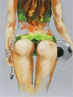 картина маслом пляжный волейбол в Нижневартовске