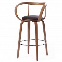 стул барный apriori каркас: берёза - тон бук, обивка: кожа коричневая в Нижневартовске
