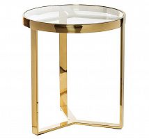 стол журнальный soho gold 50х50х53 см золотой, прозрачный в Нижневартовске