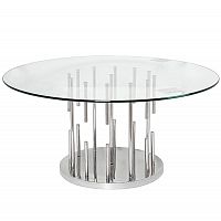 стол журнальный grozdi прозрачный, хром в Нижневартовске