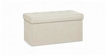 пуф банкетка дели большой, складной с ящиком для хранения, светло-бежевый, delicatex в Нижневартовске