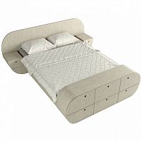 кровать двуспальная 160х200 с тумбами и комодом белая цикл в Нижневартовске