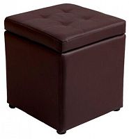пуф шарм-дизайн евро с ящиком экокожа шоколад в Нижневартовске