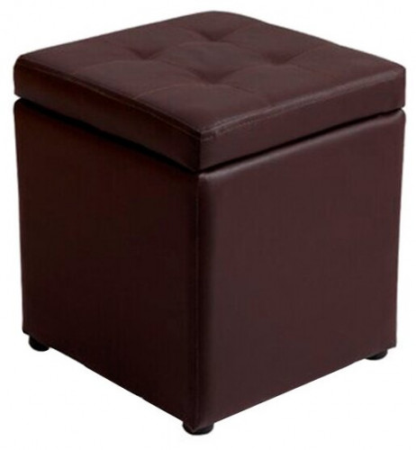 пуф шарм-дизайн евро с ящиком экокожа шоколад в Нижневартовске