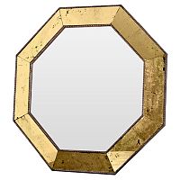 зеркало золотое восьмиугольное в состаренной раме king gold old в Нижневартовске