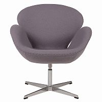 кресло swan chair серое в Нижневартовске