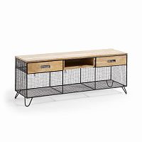 тумба под тв stavros 120x45 черная из дерева cc0989r01 от la forma (ex julia grup) в Нижневартовске