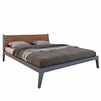 кровать двуспальная деревянная орех 180x200 серая fly в Нижневартовске