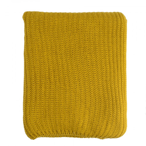 плед вязаный горчичного цвета в Нижневартовске