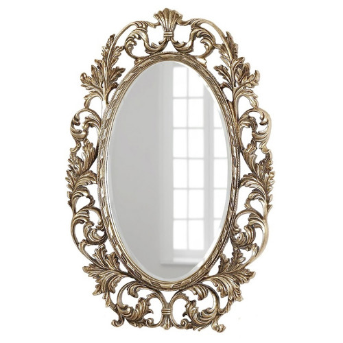 овальное зеркало настенное серебро гойя florentine silver в Нижневартовске