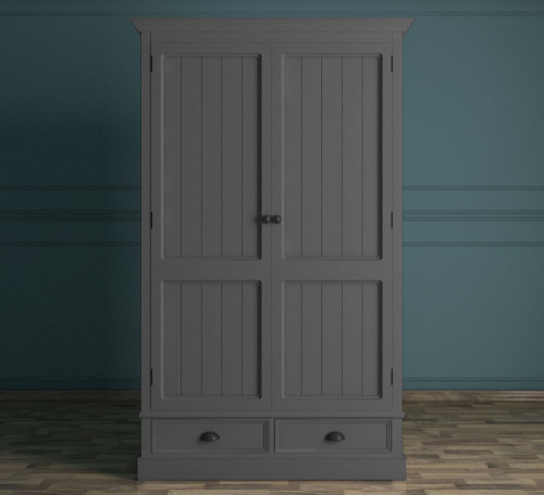 серый двустворчатый шкаф palermo серый в Нижневартовске