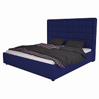 кровать подростковая из велюра 140х200 синяя elizabeth в Нижневартовске