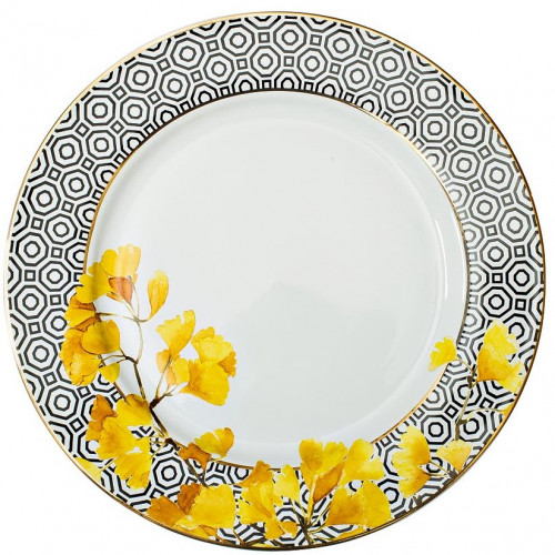 тарелка обеденная 27 см желтый орнамент в Нижневартовске