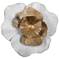 декор настенный цветок 2 бело-золотой в Нижневартовске