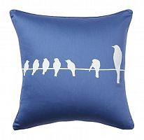 подушка с птичками birdies on a wire diamond-blue в Нижневартовске