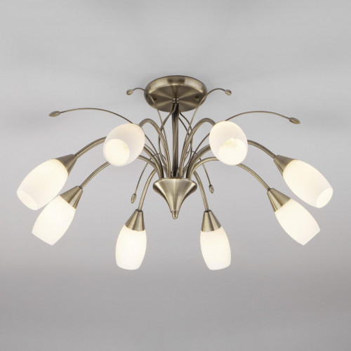 потолочная люстра eurosvet ginevra 30280/8 античная бронза в Нижневартовске