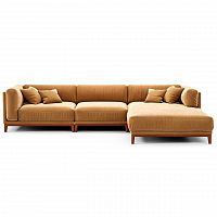 диван case трехместный угловой светло-коричневый 195х342 в Нижневартовске