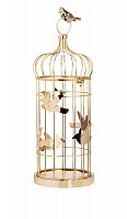подсвечник-фонарь золотой клетка с птицами dentelle, 52 см в Нижневартовске