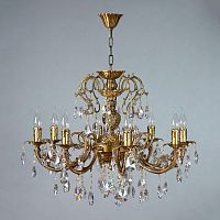 подвесная люстра ambiente alicante 8888/8 ab tear drop бронза в Нижневартовске