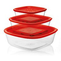 набор из 3-х контейнеров forme casa красный в Нижневартовске