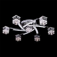 потолочная люстра eurosvet 4939/7 хром/синий+красный+фиолетовый в Нижневартовске