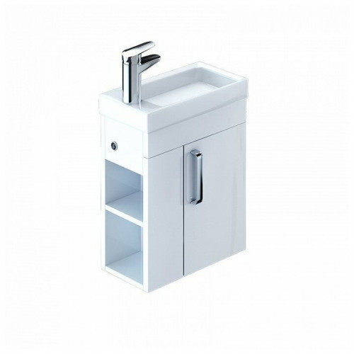 тумба для ванной комнаты с раковиной iddis torr, полки слева в Нижневартовске