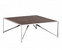 стол rays коричневый, хром в Нижневартовске
