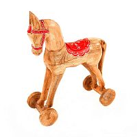 украшение новогоднее лошадка на колесах christmas horse, 40х30х13 см в Нижневартовске
