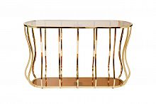 консоль золотая с коричневым стеклом 127x45x76 см в Нижневартовске