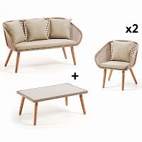 комплект мебели pack 617, журнальный столик gillian, 2 кресла, диван от la forma (ex julia grup) в Нижневартовске