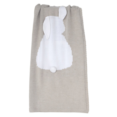 плед зайка 60*90 суровый лен+белый в Нижневартовске