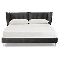 кровать двуспальная 180х200 темно-серая venture в Нижневартовске