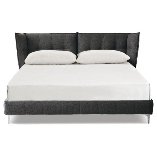 кровать двуспальная 180х200 темно-серая venture в Нижневартовске