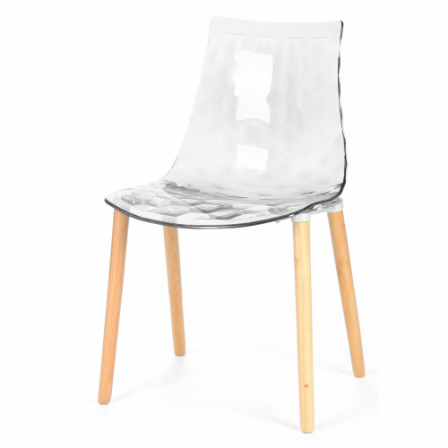 стул gauzy с деревянными ножками прозрачный в Нижневартовске