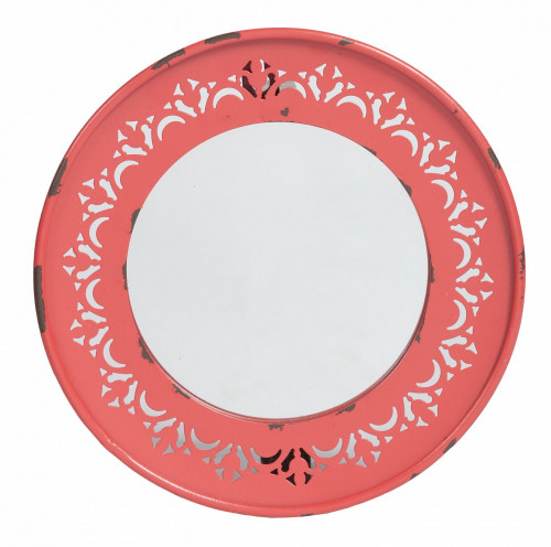 зеркало круглое красное металлическое диаметр 25 см fiesta red в Нижневартовске