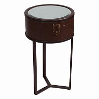 придиванный круглый столик с зеркалом lucero piccola зеркальный, тёмно-коричневый в Нижневартовске