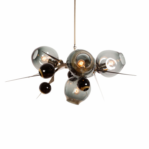 подвесной светильник galaxy 6 ламп дымчатый в Нижневартовске