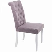 стул деревянный amelia white / fabric fog в Нижневартовске