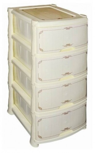 комод violet беленый дуб 4 секции в Нижневартовске