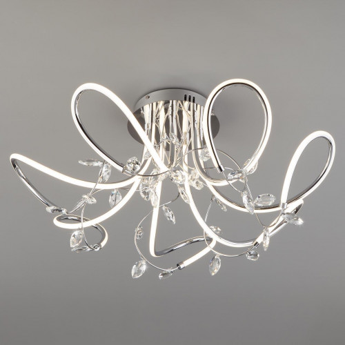 потолочная светодиодная люстра eurosvet irvine 90106/7 хром в Нижневартовске